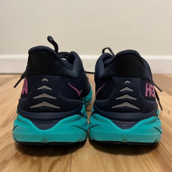 HOKA ONE ONE Clifton 8 Running Shoe Women’s 10 Navy/Teal Outerspace Atlantis - Picture 4 of 12